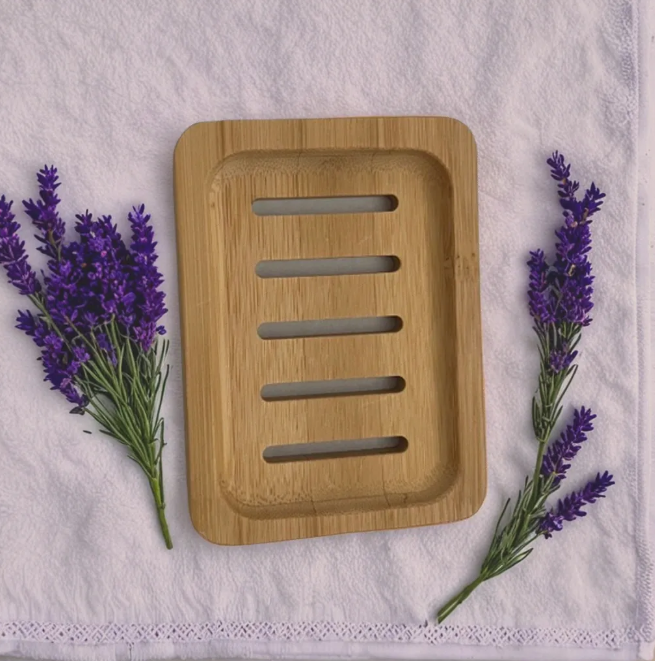 Rectangular Bamboo Soap Dish